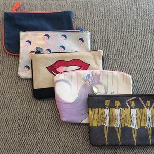Five ipsy makeup bags